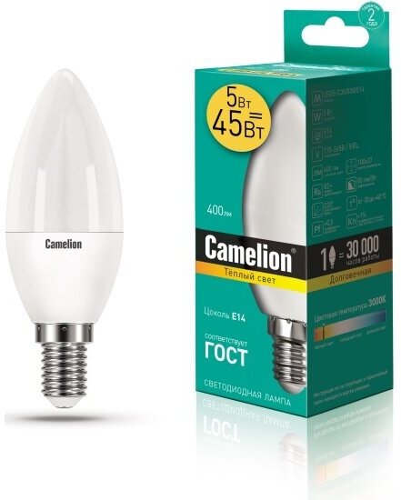 Светодиодная лампа Camelion LED5-C35 830 E14