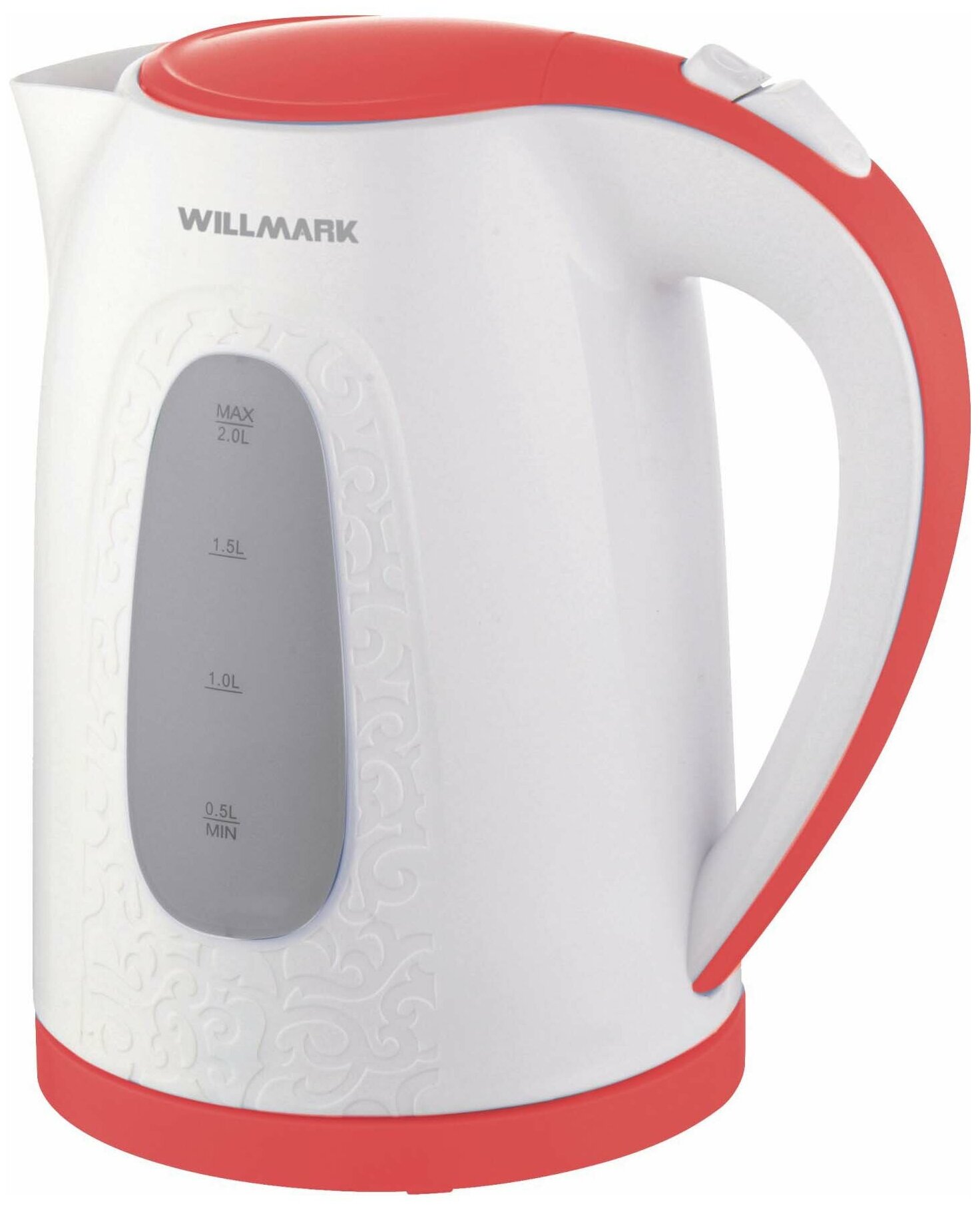 Электрический чайник WILLMARK WEK-2009P бело-красный