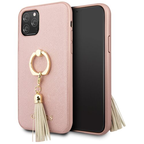 фото Чехол guess saffiano для iphone 11 pro | pu кольцо розовый cg-mobile