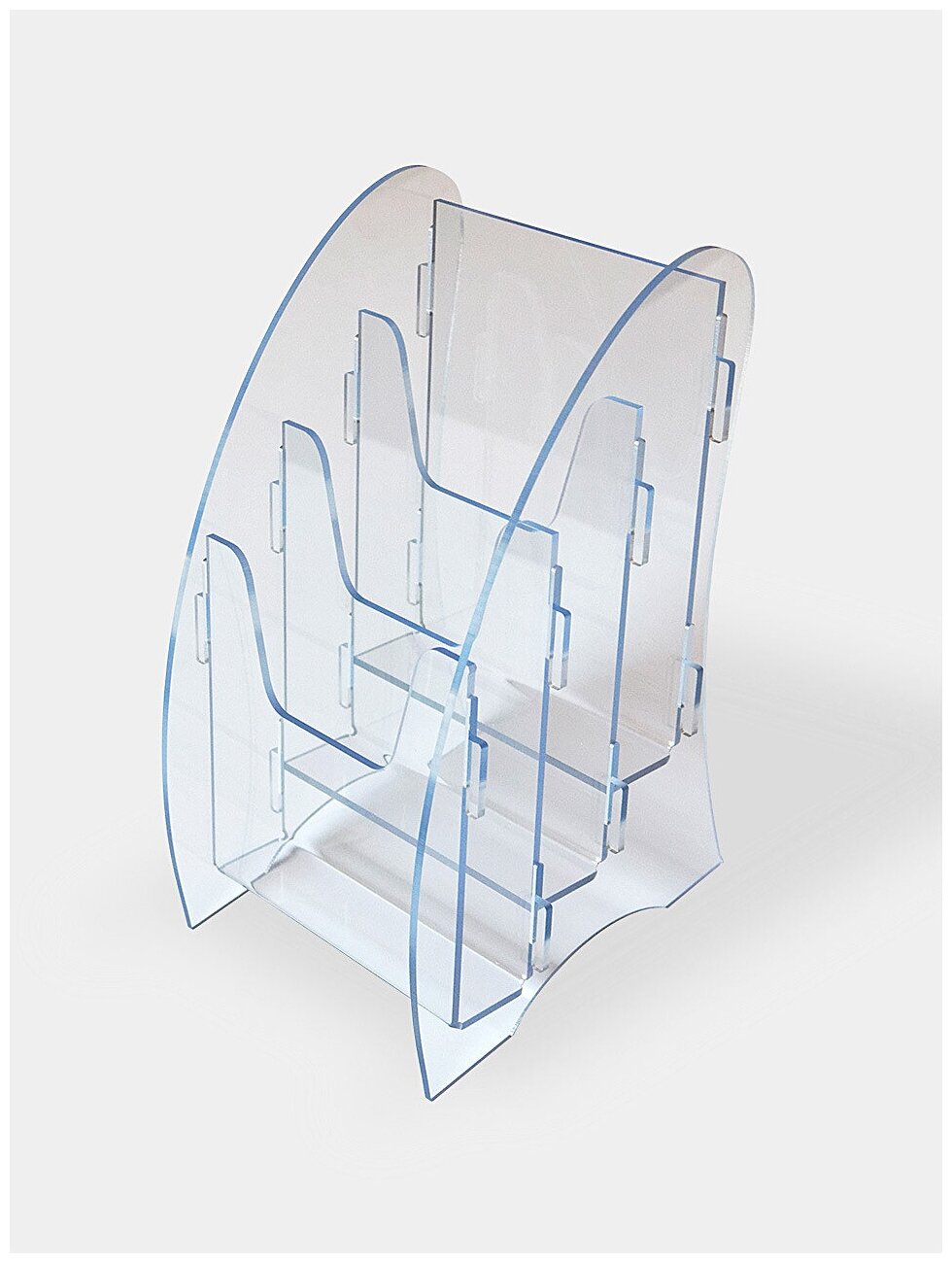 Подставка под евробуклеты с 3-мя секциями / Буклетница / Настольная подставка для буклетов