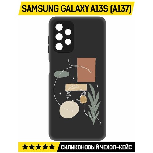 Чехол-накладка Krutoff Soft Case Элегантность для Samsung Galaxy A13s (A137) черный чехол накладка krutoff soft case еловые лапки для samsung galaxy a13s a137 черный