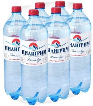 Вода минеральная Пилигрим газированная ПЭТ 1,5 л (6 штук в упаковке)