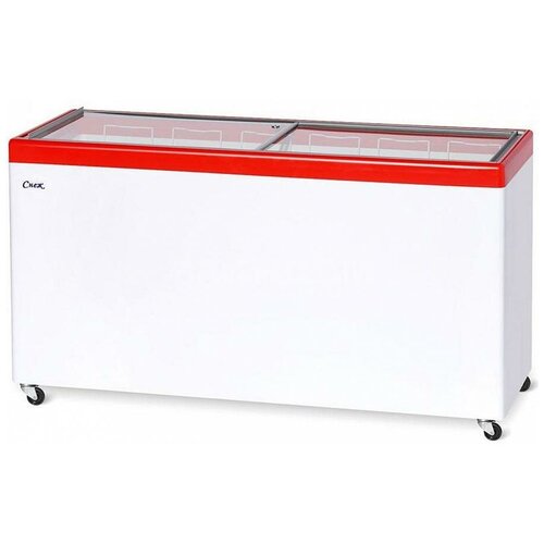 Морозильный ларь с прямым стеклом снеж МЛП-700 красный 53875₽