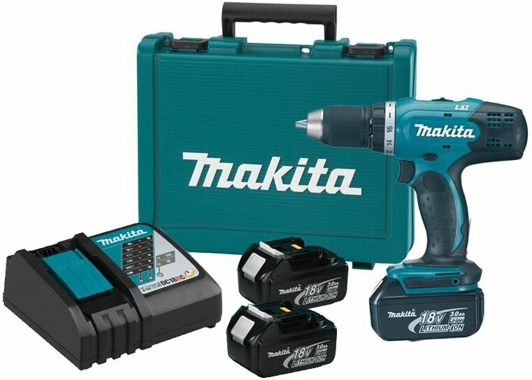 Аккумуляторная дрель-шуруповерт Makita DDF453RFE