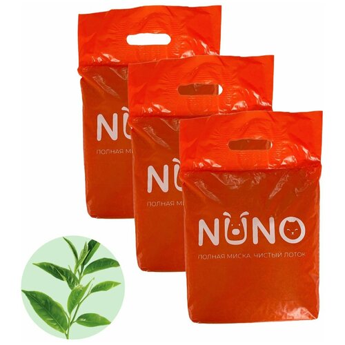 3шт. NUNO соевый тофу наполнитель для кошачьего туалета 18L зеленый ЧАЙ
