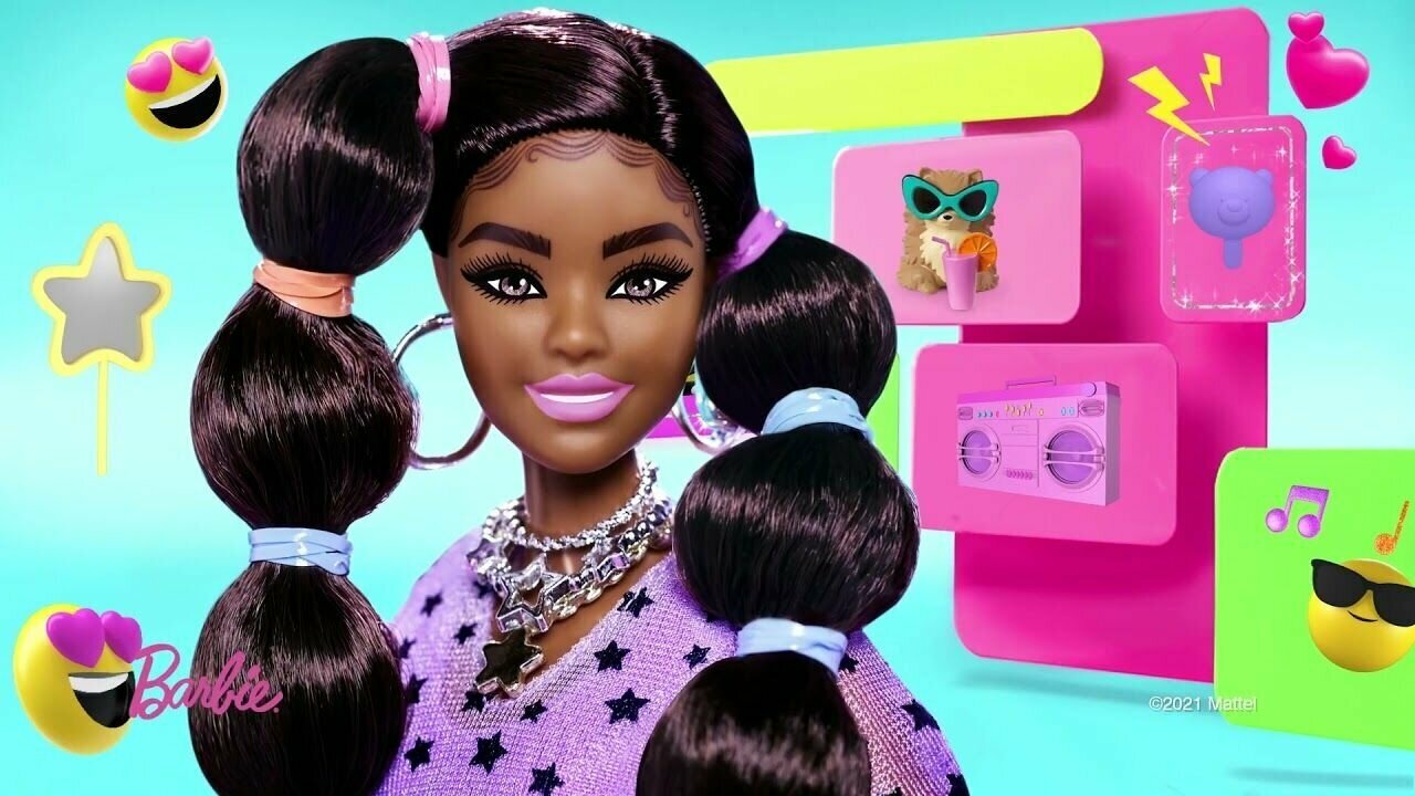 Barbie Кукла Экстра с переплетенными резинками хвостиками - фото №15