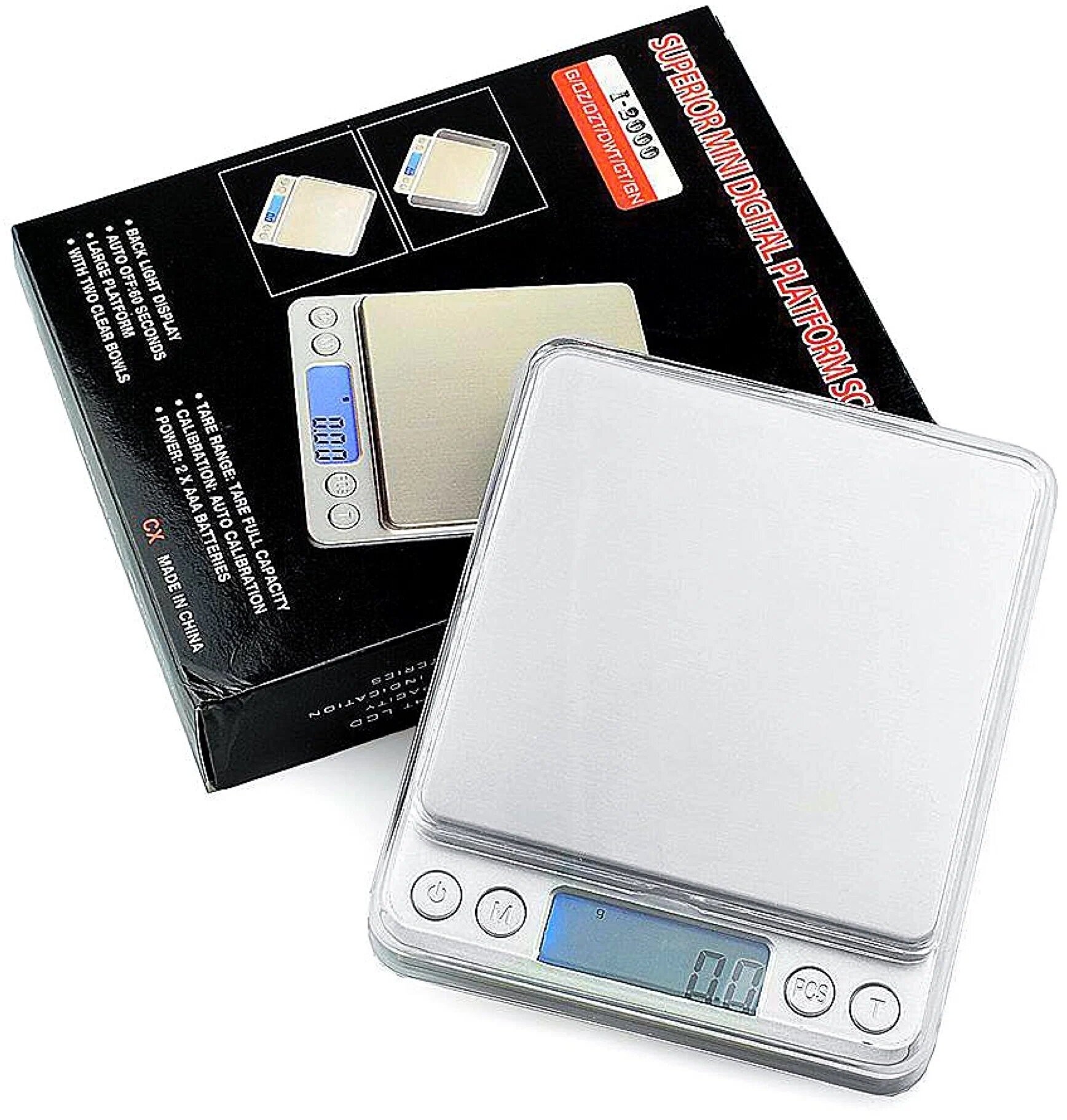 Компактные электронные весы (i - 2000) / superior mini digital platform scale / мини весы / высокой точности с диапазоном измерения 0.1г - 2000г