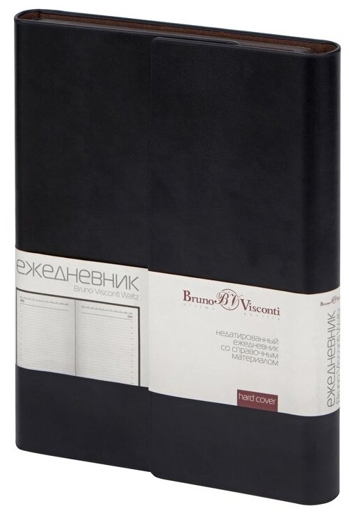 Ежедневник BrunoVisconti недатированный, А5 (156 х 210 мм.), "WALTZ" черный 272 стр., Арт. 3-543/02