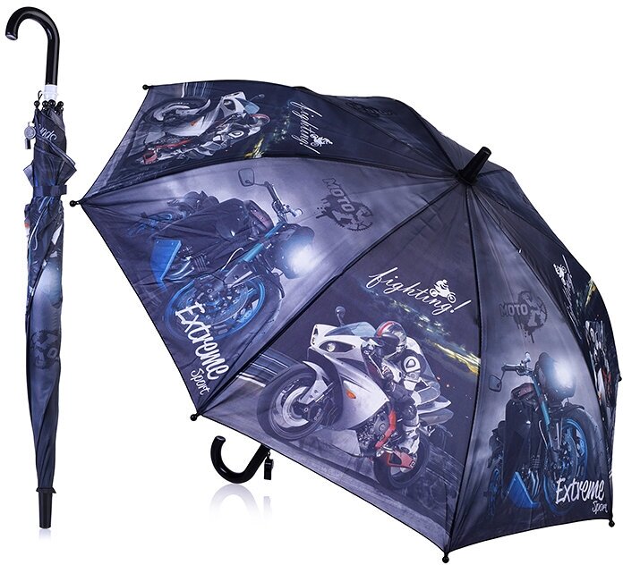 Зонт трость детский полуавтомат для мальчиков Oubaoloon 00-0278 со свистком в пакете