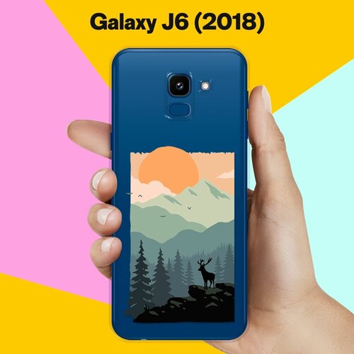Силиконовый чехол Горы и лес на Samsung Galaxy J6 (2018) силиконовый чехол горы и лес на samsung galaxy a50