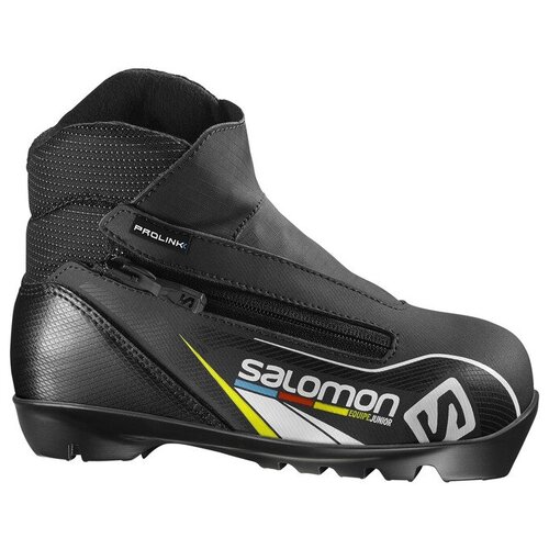 фото Детские лыжные ботинки salomon equipe junior prolink, черный