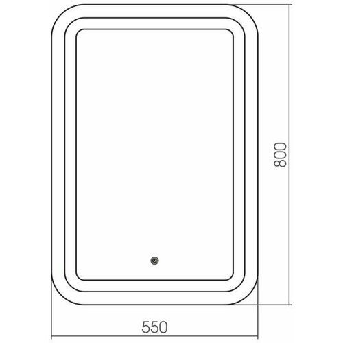 Зеркало Grossman Elegans 550*800 с сенсорным выключателем