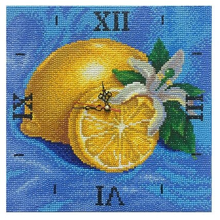 Color-Kit Алмазные часы №2 Лимонная фантазия 7303005P 30 х 30 см