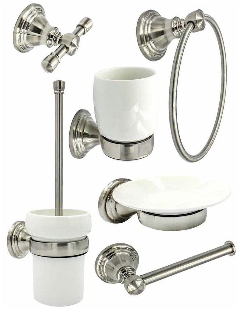 Комплект аксессуаров BATH PLUS BRONX NICKEL SET3