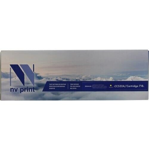 Картридж Nv-print CC532A/Cartridge718 Yellow картридж nv print ce412a cc532a 718 yellow для hp и canon 2800 стр желтый