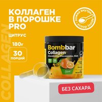 Bombbar Pro Collagen Коктейль без сахара Коллаген + Хондроитин + Глюкозамин + МСМ, порошок 180г