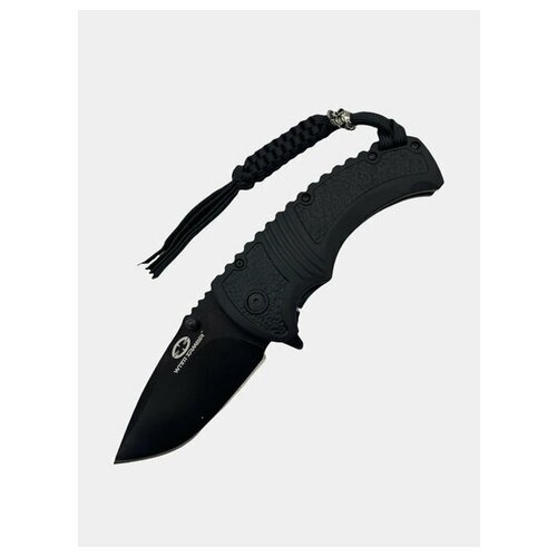 складной нож punisher сталь 440 рукоять пластик резина Складной нож Black boy, сталь 440, рукоять пластик
