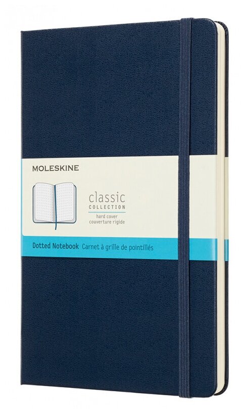 Блокнот Moleskine CLASSIC QP066B20 Large 130х210мм 240стр. пунктир твердая обложка синий сапфир