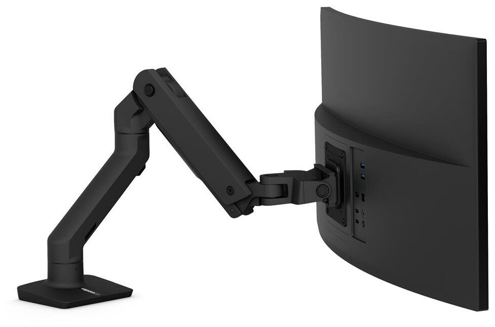 Ergotron 45-475-224 HX Desk Monitor Arm (black) кронштейн настольный для мониторов до 42, цвет черный