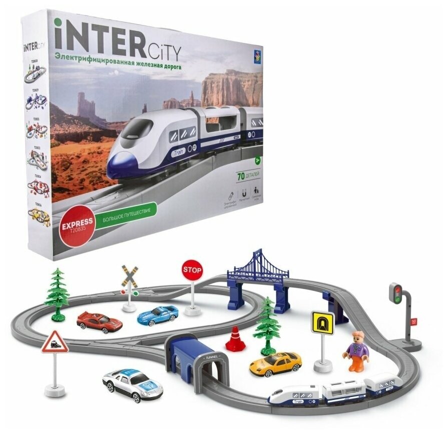 intercity express игровой набор 'большое путешествие', 70 дет. / железная дорога