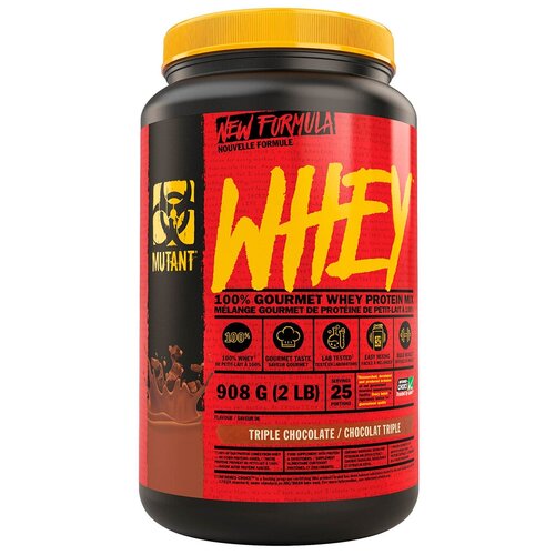 тройной шоколад mutant whey 908 г 2lb банка Протеин Mutant Whey, 908 гр., тройной шоколад