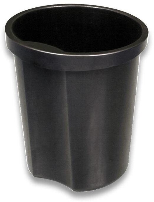 Корзина для мусора СТАММ с держателем 12 л пластик черная (27х32 см)