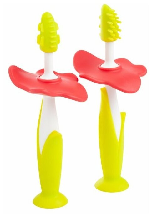Набор зубных щеток-массажеров для малышей Зеленый