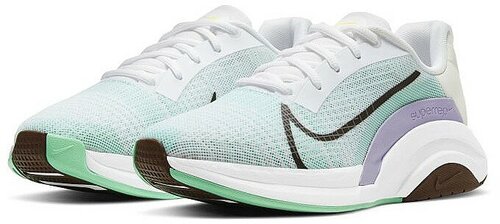 Кроссовки NIKE Zoom, размер 6.5 US, белый, зеленый