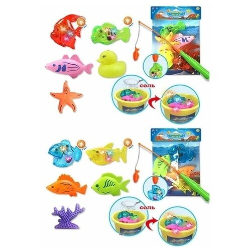 Shenzhen toys Рыбалка (3 рыбки, уточка, морская звезда, удочка)в пакете