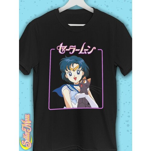 фото Футболка размер 42, черный, белый хилари аниме