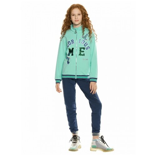 фото Комплект одежды pelican, толстовка и брюки, размер 10, зеленый