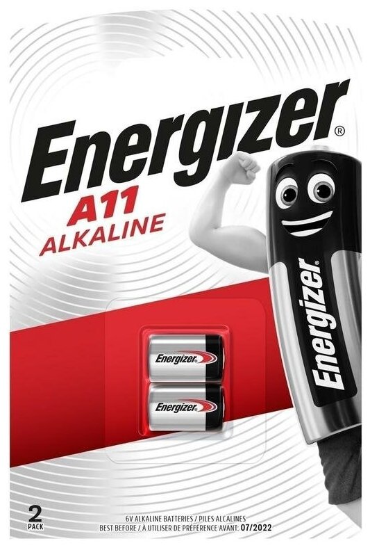 Батарейки А11 ENERGIZER LR11 / E11A / A11, алкалиновые, 2 шт