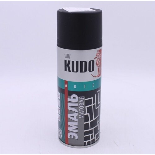 Эмаль универсальная KUDO, KU-1102, Черный матовый, 520мл