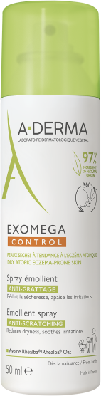 A-DERMA EXOMEGA CONTROL Смягчающий спрей-эмолент, 50 мл