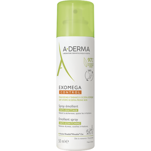 A-DERMA EXOMEGA CONTROL Смягчающий спрей-эмолент, 50 мл смягчающий спрей эмолент a derma exomega control 50 мл