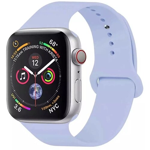 Cиликоновый ремешок для Apple Watch Series 1-8 - 38/40/41 мм(S) (эпл вотч), лавандовый