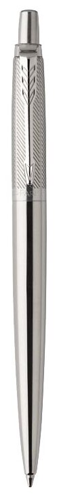 Ручка шариковая PARKER "Jotter Premium Stainless Steel Diagonal CT", корпус серебристый с гравировкой, синяя, 1953197