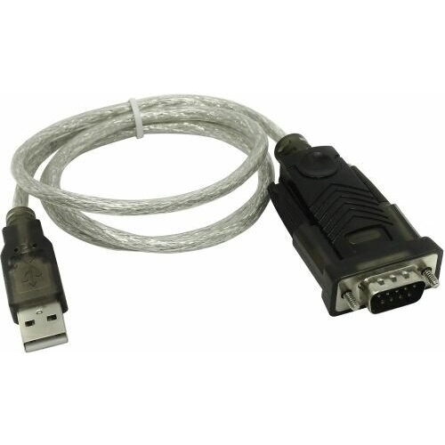 Кабель-адаптер ORIENT AM/DB9М USS-101N USB -> Serial (COM) RS232, 0,8 м, chipset Prolific PL2303TA, кабель переходник prolific pl2303hxd usb am to rs232 db9 m 1 8м гайки orient uss 111n18