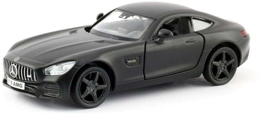 Машинка металлическая Uni-Fortune RMZ City серия 1:32 Mercedes-Benz GT S AMG 2018, инерционная, цвет черный матовый, двери открываются 554988M