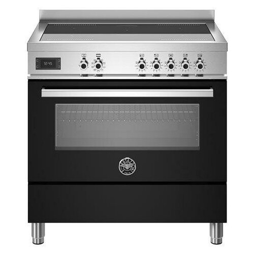 PRO95I1ENET Варочный центр Bertazzoni, 5 индукционных зон, многофункциональный электрический шкаф, 90 см Черный глянец