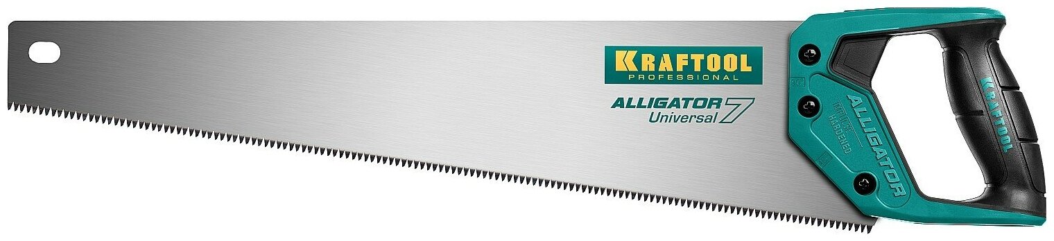 Ножовка универсальная ""Alligator Universal 7"", 500 мм, 7 TPI 3D зуб, Kraftool .