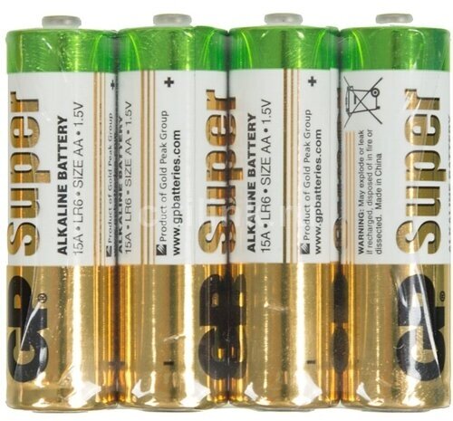 Батарейка AA щелочная GP Super Alkaline LR6 в упаковке 4шт