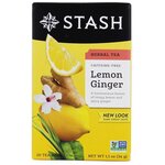 Чай травяной Stash Tea Lemon Ginger в пакетиках - изображение