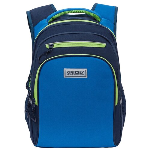 фото Grizzly рюкзак (rb-150-4), синий/салатовый