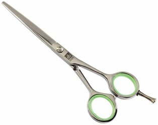 Прямые ножницы парикмахерские DEWAL Pro Profi Step 103/5.5 5.5", серебристый/зеленый