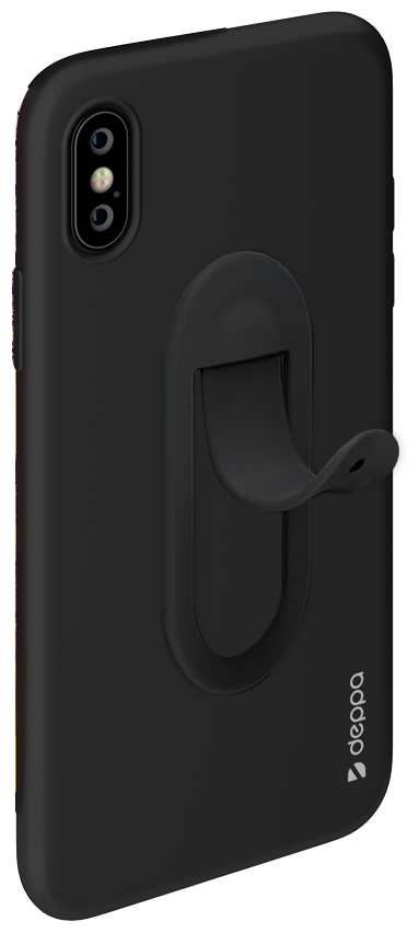 Подставка/автодержатель Click Holder для смартфона, силикон, черный, Deppa 55167