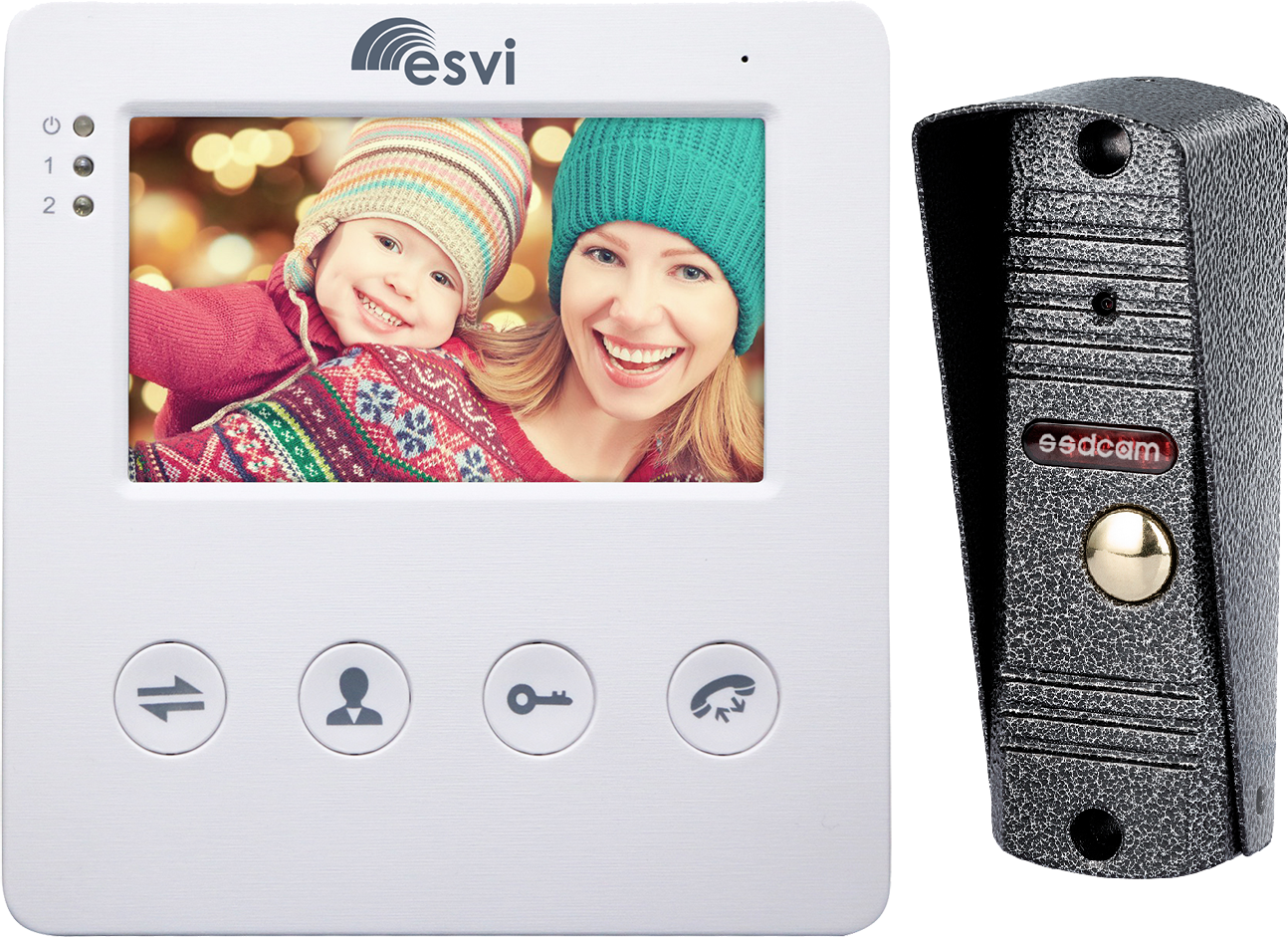 EVJ-4(w)s-KIT Комплект видеодомофона 4.3" слот microSD 32G (Монитор/Видеопанель)