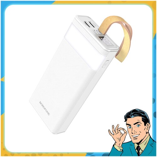 Пауэрбанк портативная быстрая зарядка для iphone android и других устройств 30000mah внешний аккумулятор для телефона 299900₽