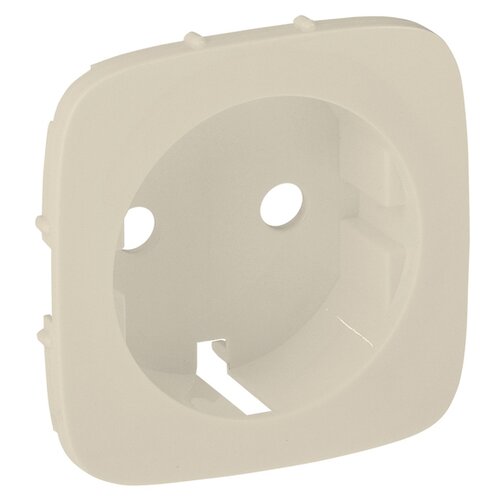 фото Лицевая панель для силовой розетки 2к+з с зажимами 6кв.мм. цвет слоновая кость. legrand valena allure(легранд валена алюр). 755256