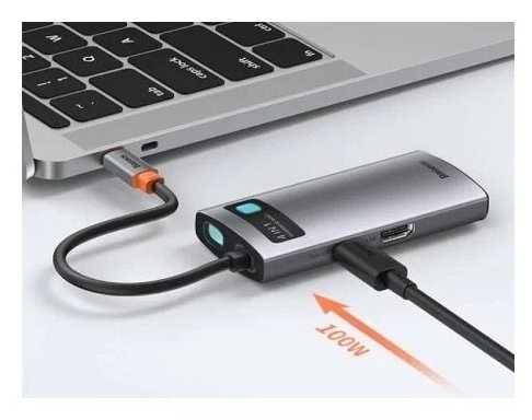 USB-концентратор Baseus Metal Gleam (CAHUB-CY0G) разъемов: 3